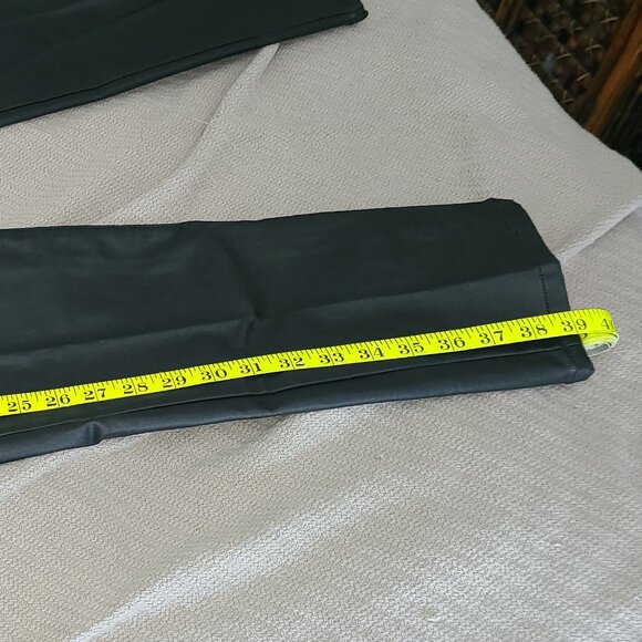 I.N.C. DENIM FAUX LEATHER  MID RISE STRAIGHT LEG BLACK PANTS SIZE 10/30 - Picture 9 of 16